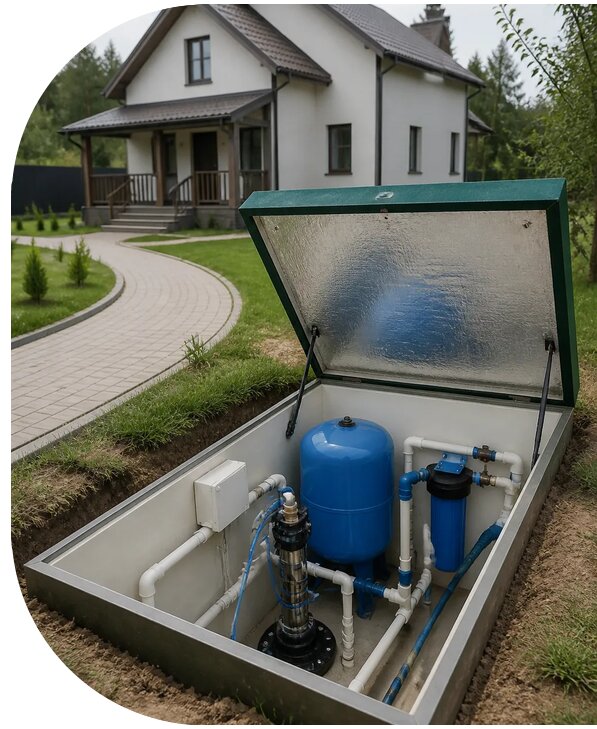 Автономное водоснабжение дома в Устях-Куте от 154455 р. | АПаруса-Утк