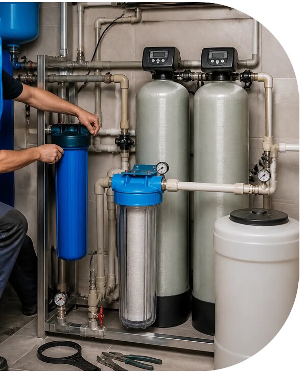 Очистка воды из скважины под ключ для дома в Устях-Куте
